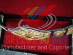 WWWF Bob Backlund Championship Wrestling Belt Purple, Red color Strap.