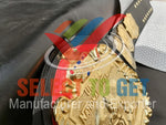 NWA United National Championship Engraving 3D Belt.