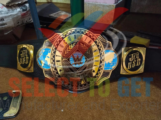 The Jey Uso WWE New Intercontinental Heavyweight Wrestling Championship Belt.