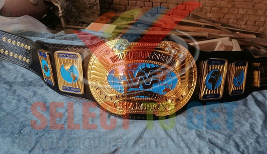WWF INTERCONTINENTAL CHAMPION OVAL BLOCK LOGO BELT