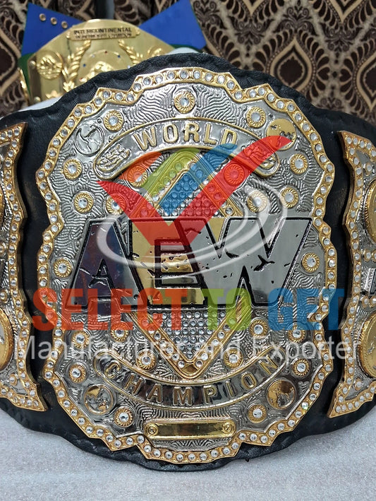AEW World Heavyweight Championship Belt, 4MM Zinc.
