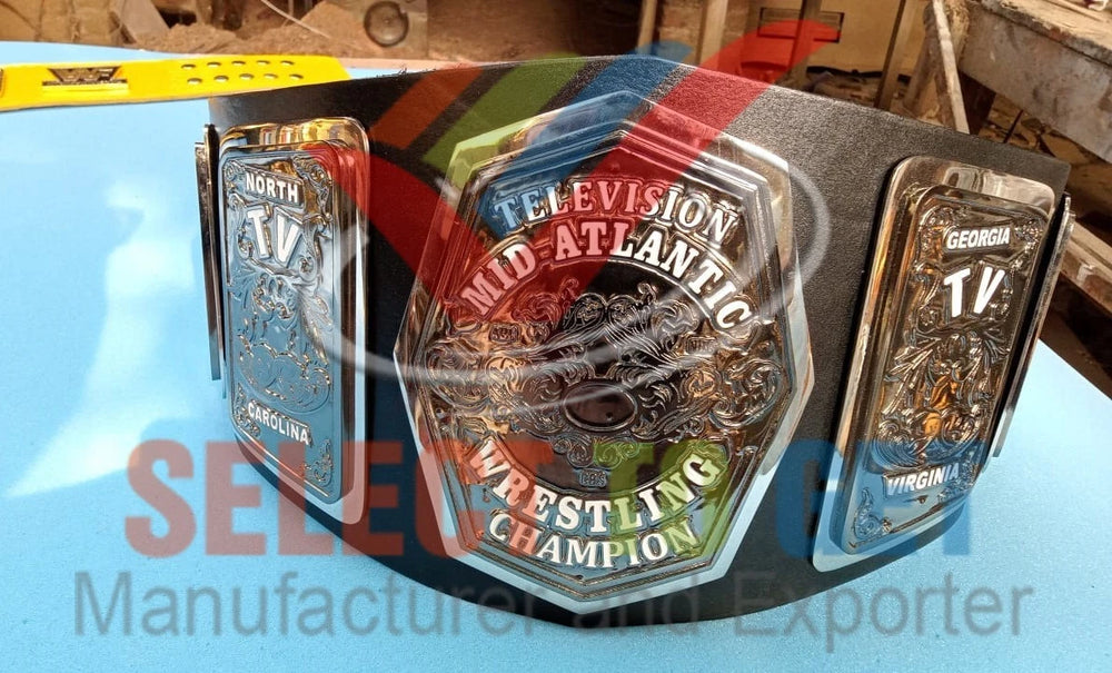 TELEVISION MID ATLANTIC CHAMPIONSHIP WRESTLING DUAL PLATED BELT