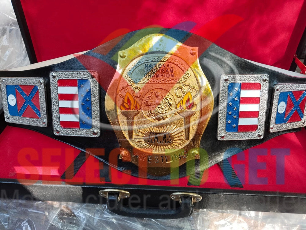 NWA NATIONAL TAG TEAM WRESTLING CHAMPION BELT.