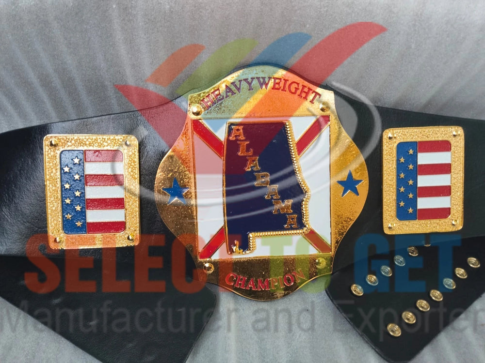 NWA Alabama Heavyweight Championship 6 MM Costing Belt.