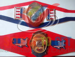 THE NWA WORLD JUNIOR HEAVYWEIGHT WRESTLING CHAMPIONSHIP BELT.
