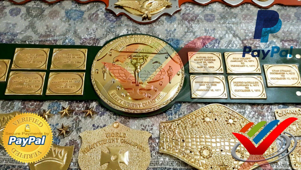 BIG GREEN WORLDWIDE WRESTLING HEAVYWEIGHT CHAMPION 3D BELT A GRADE.