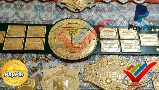 BIG GREEN WORLDWIDE WRESTLING HEAVYWEIGHT CHAMPION 3D BELT A GRADE.