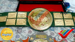 BIG GREEN WORLDWIDE WRESTLING HEAVYWEIGHT CHAMPION 3D BELT A GRADE.