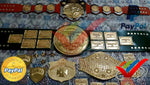 BIG GREEN WORLDWIDE WRESTLING HEAVYWEIGHT CHAMPION 3D BELT A GRADE.