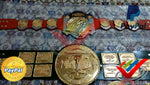 BIG GREEN WORLDWIDE WRESTLING HEAVYWEIGHT CHAMPION 3D BELT A GRADE.