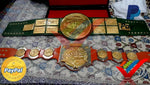 BIG GREEN WORLDWIDE WRESTLING HEAVYWEIGHT CHAMPION 3D BELT A GRADE.