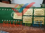 BIG GREEN WORLDWIDE WRESTLING HEAVYWEIGHT CHAMPION BELT 24 K GOLD .