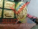 BIG GREEN WORLDWIDE WRESTLING HEAVYWEIGHT CHAMPION BELT 24 K GOLD .